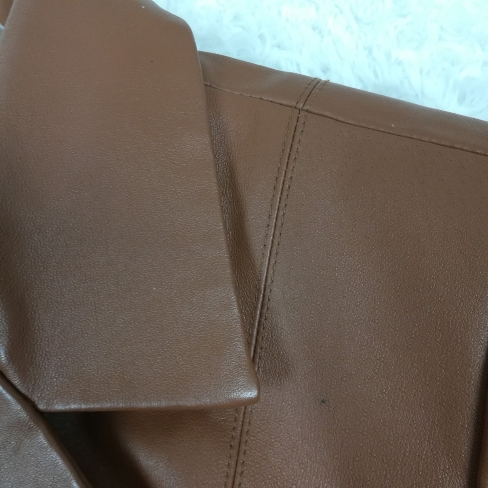 Chadwicks Chestnut Brown Leather Button-Front Coat - Picture 9 of 12